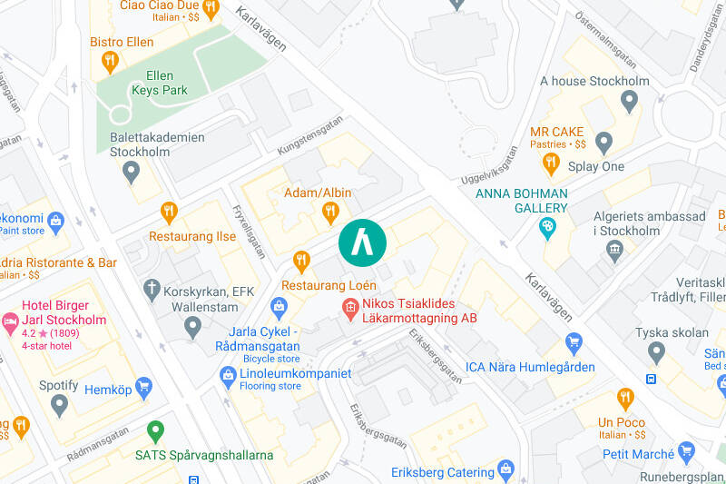 Karta AFU huvudkontor